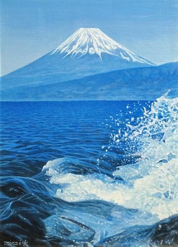 川島未雷　　洋画　「富士美景・伊豆」 　8号 