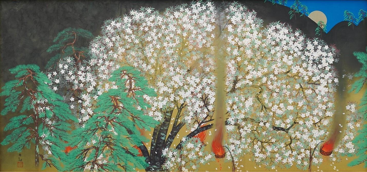 夜桜（左隻） | ｜正光画廊