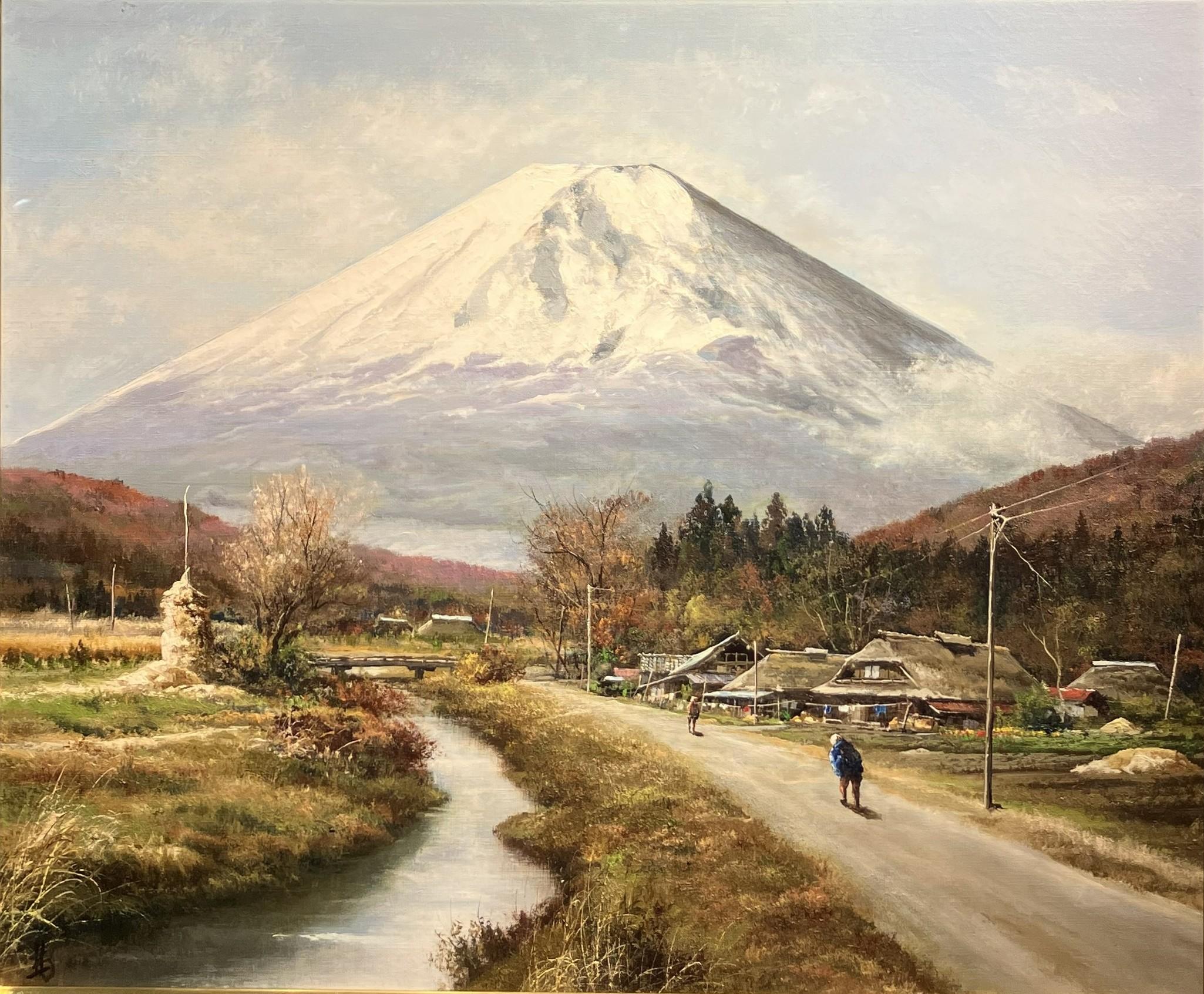 油彩画 6号 「福島大滝 旧宿場」 | ｜正光画廊